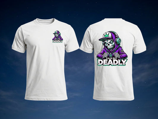 Calm But Deadly Skull Graphic T-Shirt - Unisex Streetwear Tee