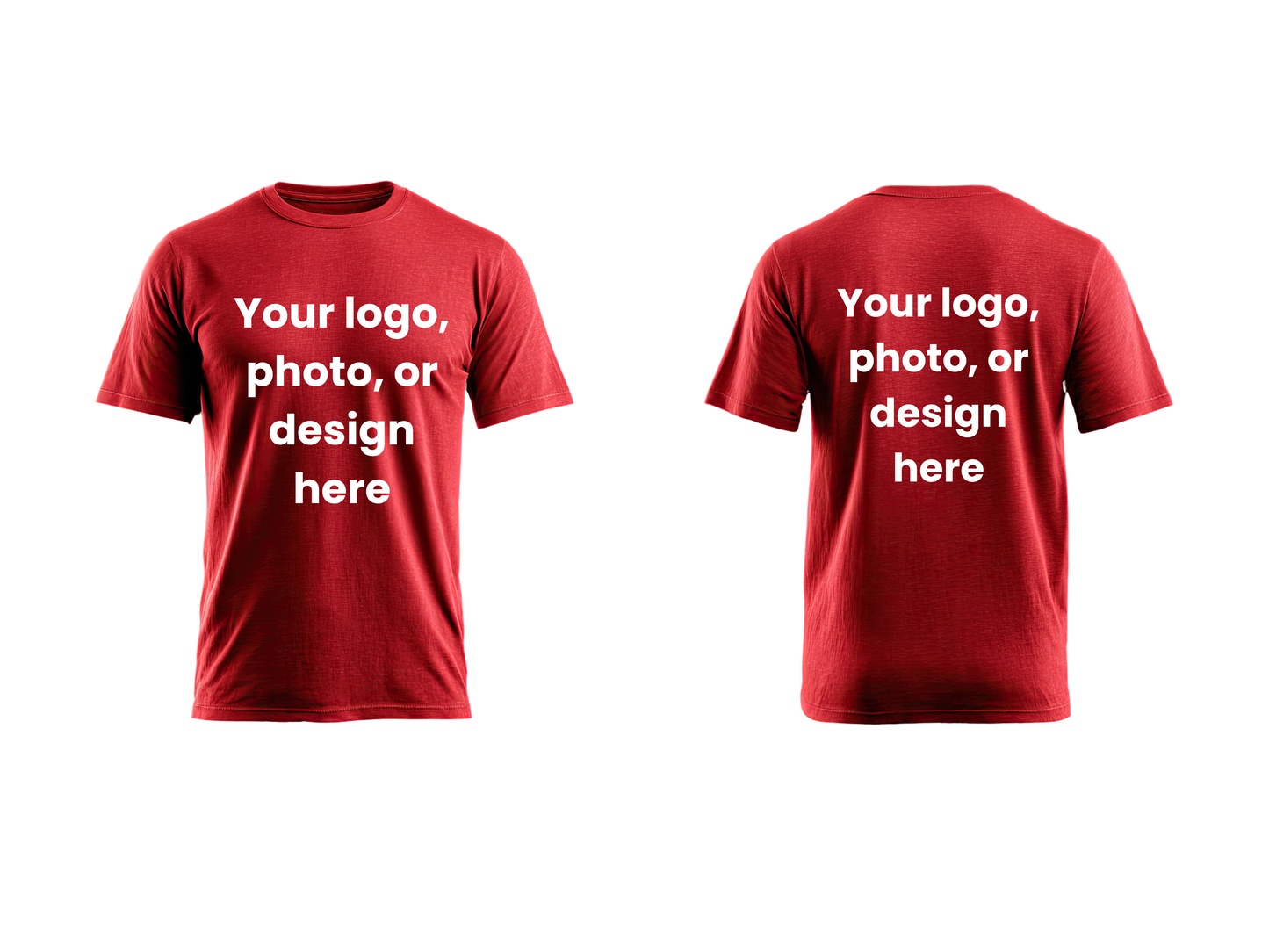 COTTON Custom Logo or Photo T-Shirt | Personalized Business & Event Shirt