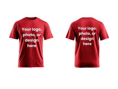 COTTON Custom Logo or Photo T-Shirt | Personalized Business & Event Shirt