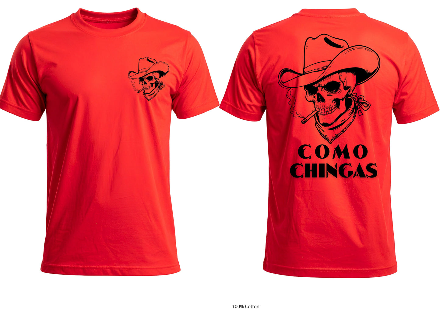 Como Chingas Skull Graphic T-Shirt | Unisex 100% Cotton Tee