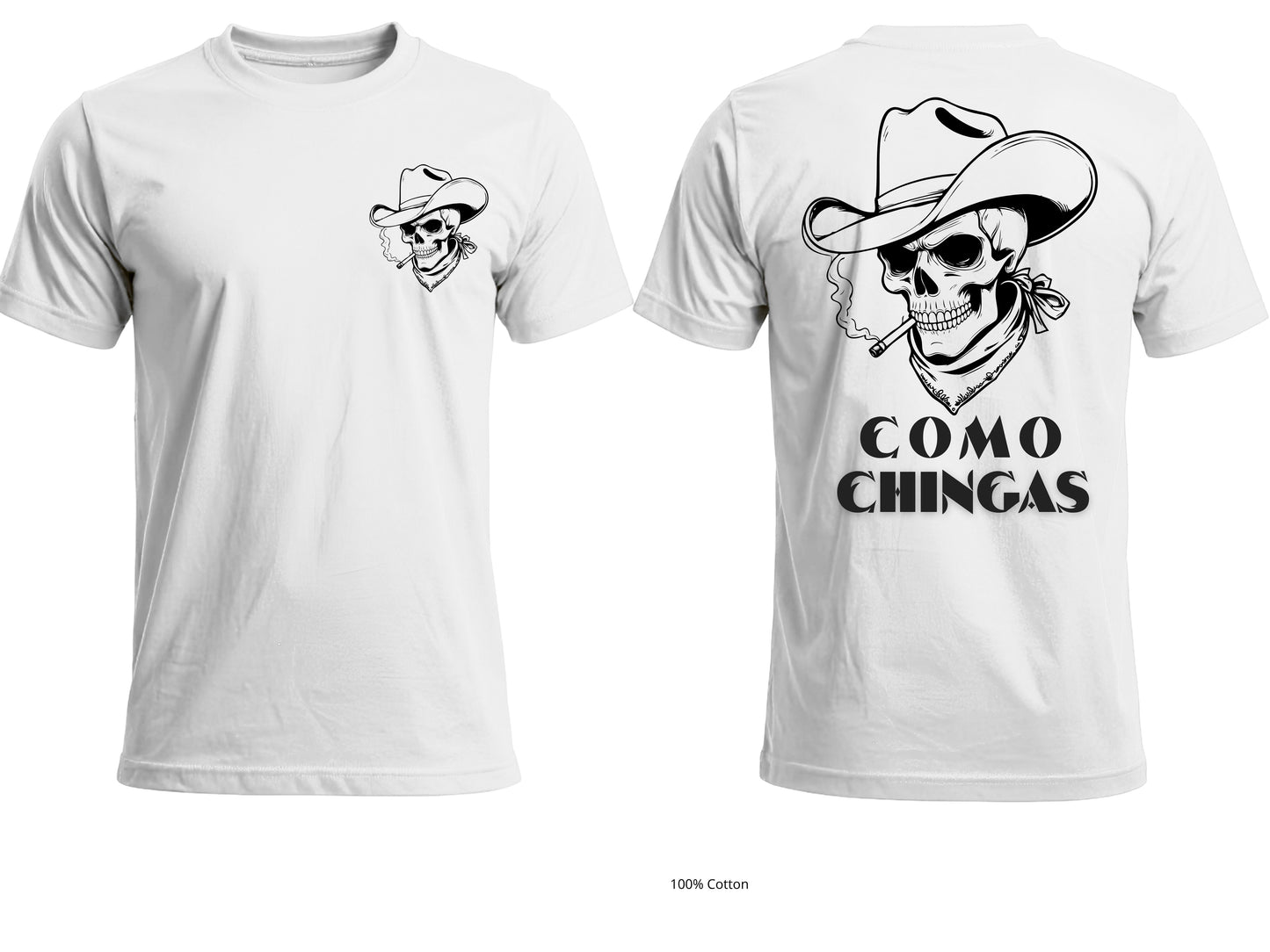 Como Chingas Skull Graphic T-Shirt | Unisex 100% Cotton Tee
