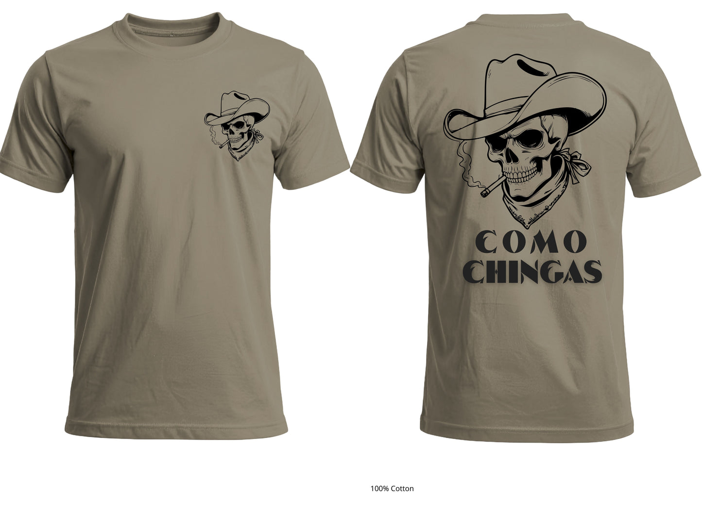 Como Chingas Skull Graphic T-Shirt | Unisex 100% Cotton Tee