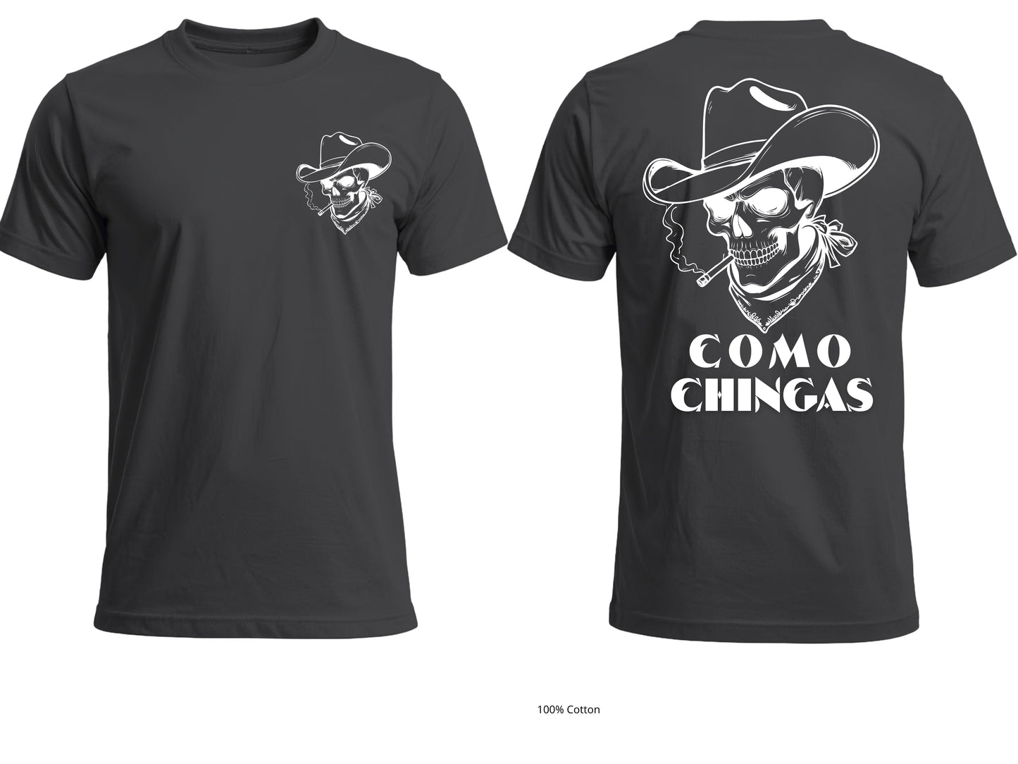Como Chingas Skull Graphic T-Shirt | Unisex 100% Cotton Tee