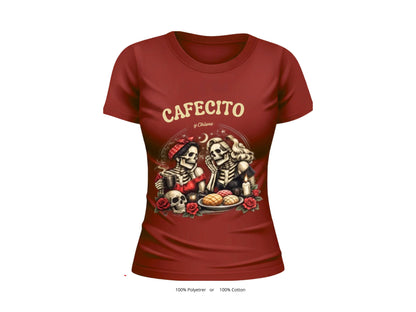 Cafecito y Chisme Skull Graphic T-Shirt | Unisex & Women's