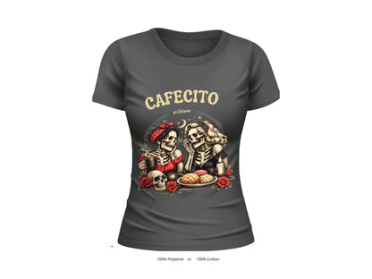Cafecito y Chisme Skull Graphic T-Shirt | Unisex & Women's