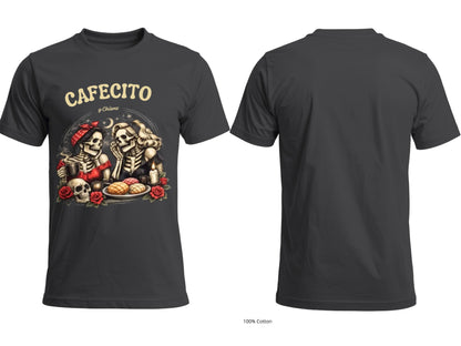 Cafecito y Chisme Skull Graphic T-Shirt | Unisex & Women's