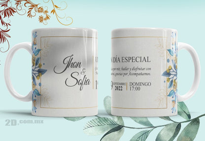 Personalized Wedding Keepsake Mug | Custom Names & Wedding Date
