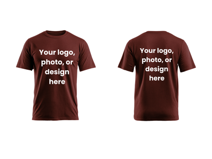 COTTON Custom Logo or Photo T-Shirt | Personalized Business & Event Shirt