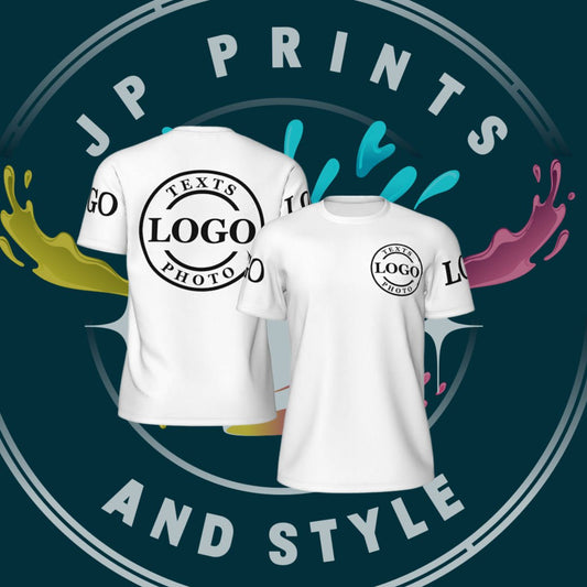 Custom Logo T-Shirt | Personalized Business & Event Shirt Sublimation MINIMUM OF 12