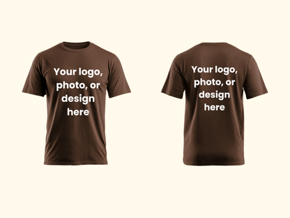 COTTON Custom Logo or Photo T-Shirt | Personalized Business & Event Shirt