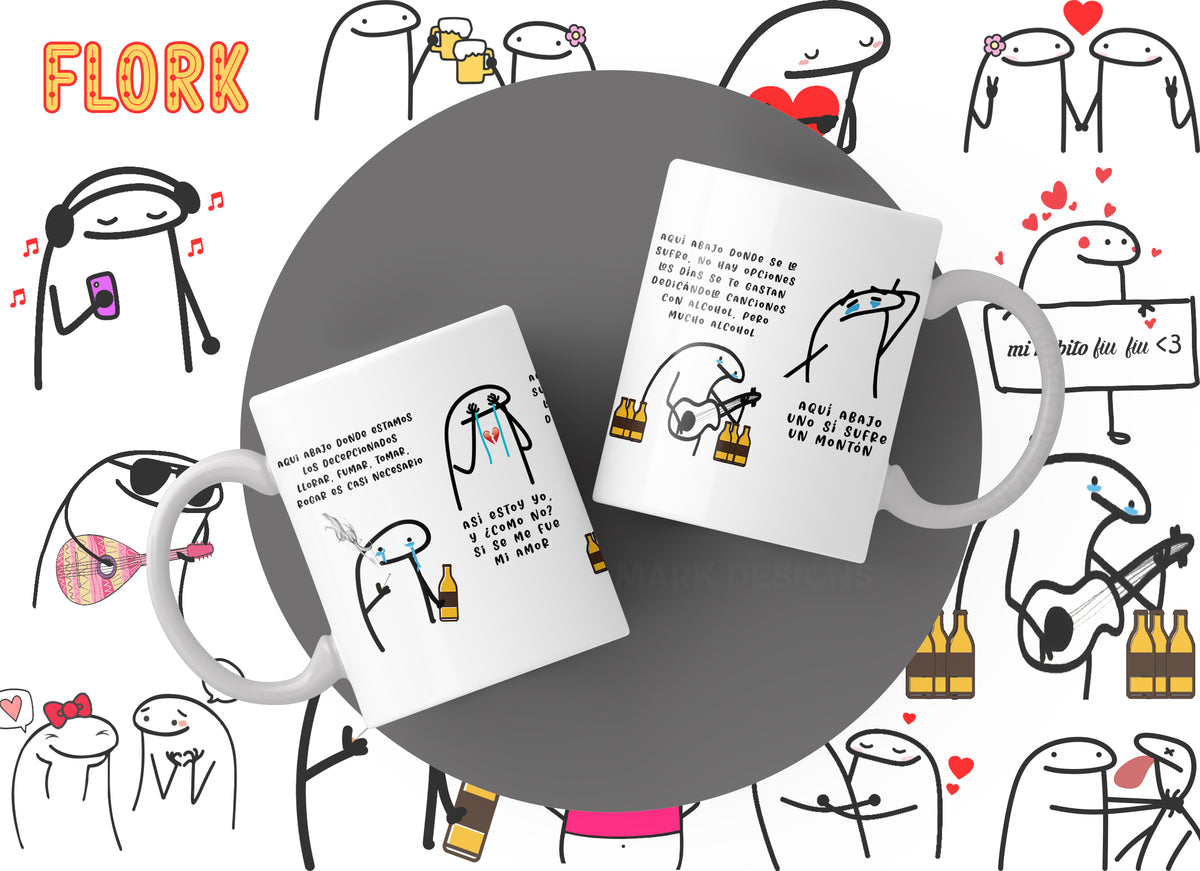 Flork Mugs Collection | Funny & Cute Graphic Mugs