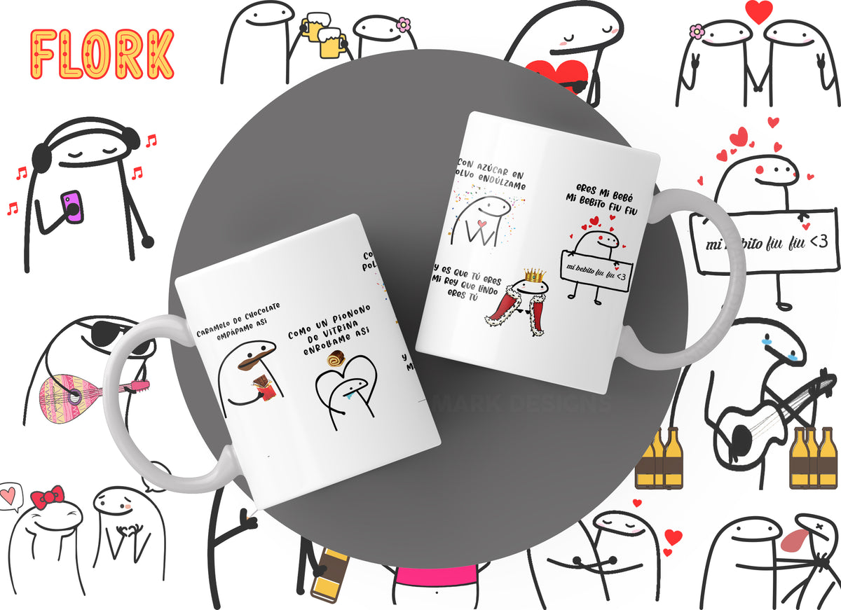 Flork Mugs Collection | Funny & Cute Graphic Mugs