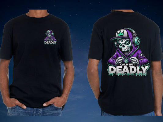 Calm But Deadly Skull Graphic T-Shirt - Unisex Streetwear Tee