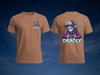 Calm But Deadly Skull Graphic T-Shirt - Unisex Streetwear Tee