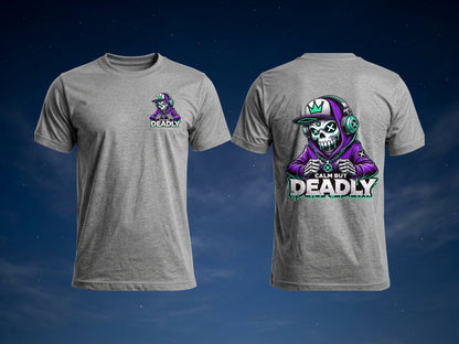 Calm But Deadly Skull Graphic T-Shirt - Unisex Streetwear Tee