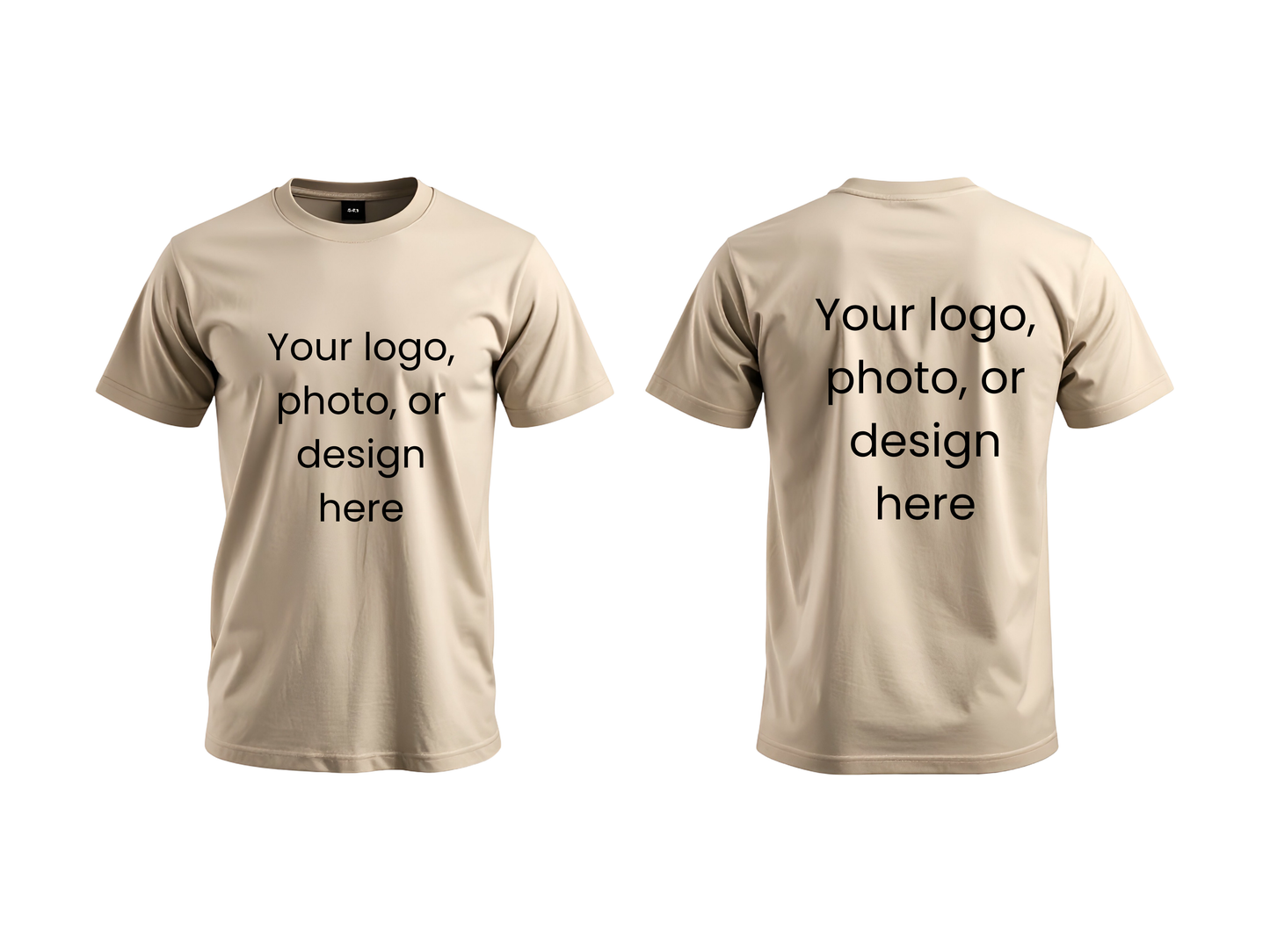 COTTON Custom Logo or Photo T-Shirt | Personalized Business & Event Shirt