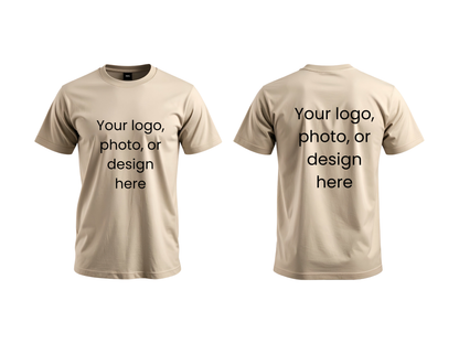 COTTON Custom Logo or Photo T-Shirt | Personalized Business & Event Shirt