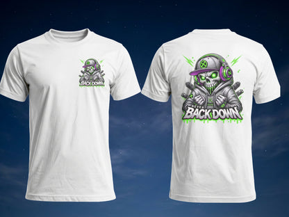 Never Back Down Skull Graphic T-Shirt | Unisex Streetwear Tee