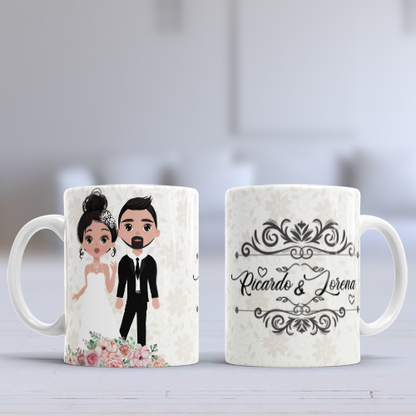 Personalized Wedding Keepsake Mug | Custom Names & Wedding Date