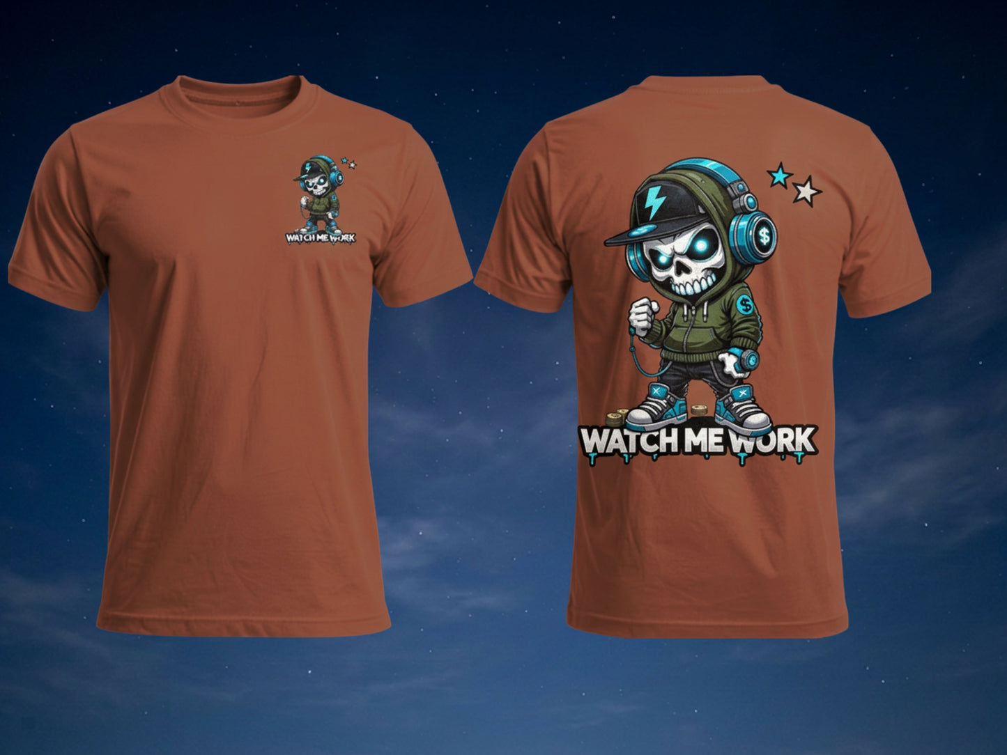 Gamer Watch Me Work Skull Graphic T-Shirt | Unisex Gaming Streetwear Tee
